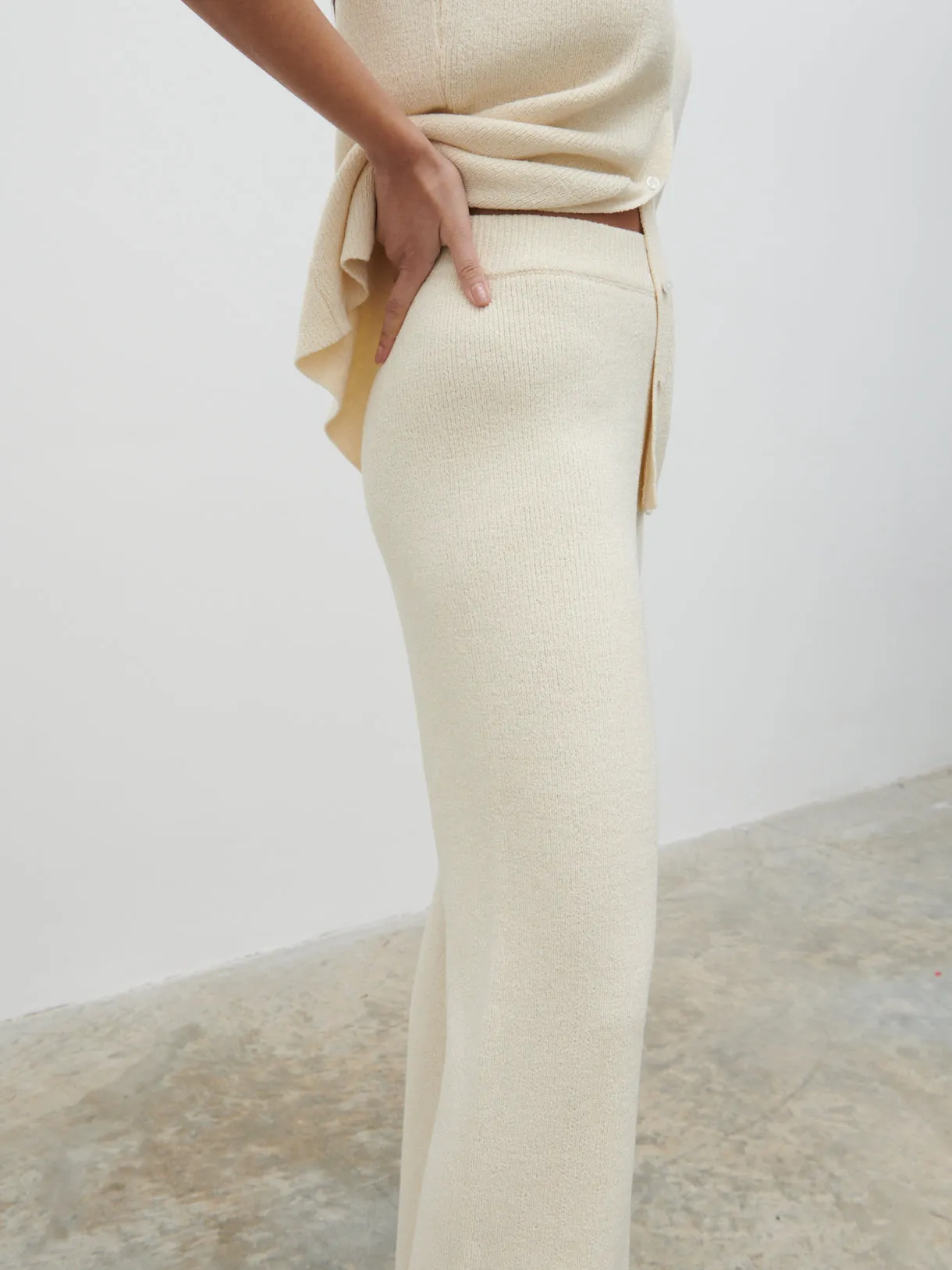 Kourtney Knit Trousers - Cream