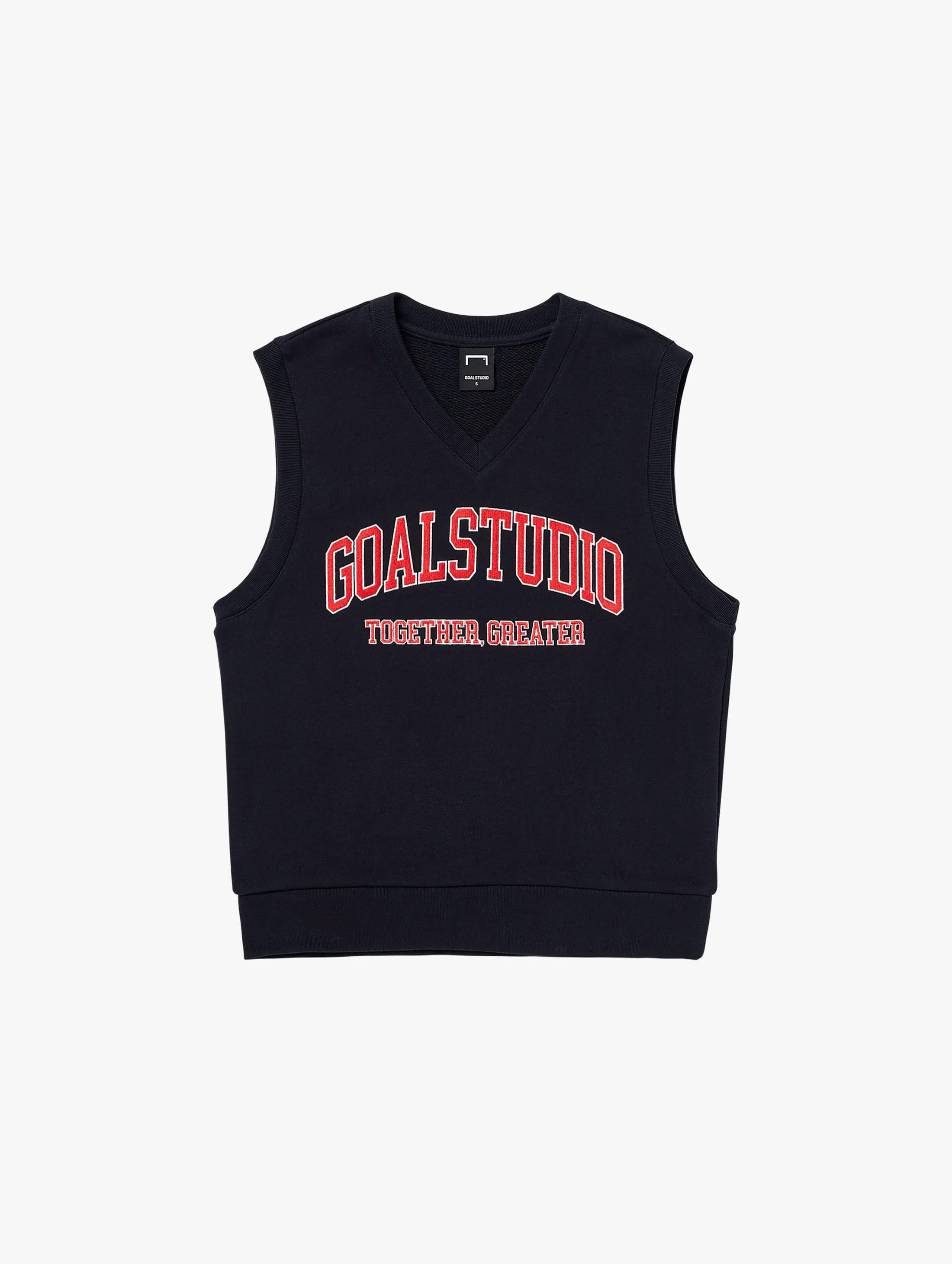 LETTERING VARSITY VEST-NAVY