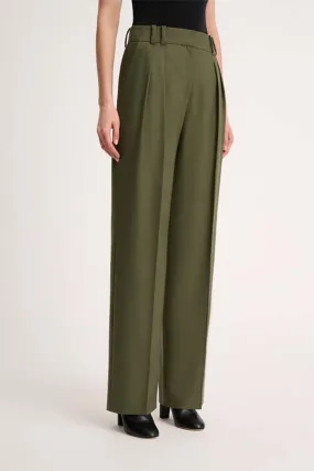 Luisa Spagnoli OGGI GREEN PLEATED TROUSERS