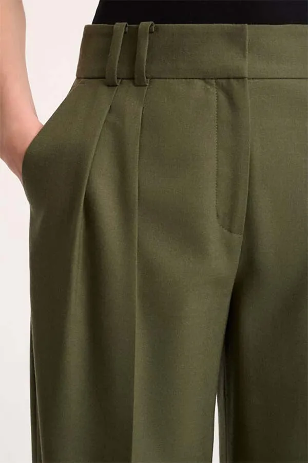 Luisa Spagnoli OGGI GREEN PLEATED TROUSERS