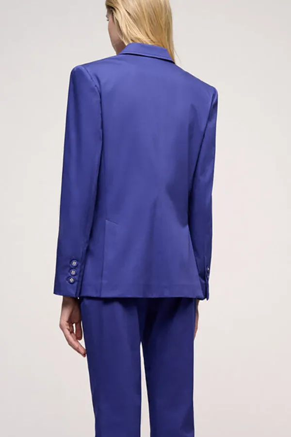 Luisa Spagnoli VIVACITA BLUETTE DOUBLE-BREASTED JACKET