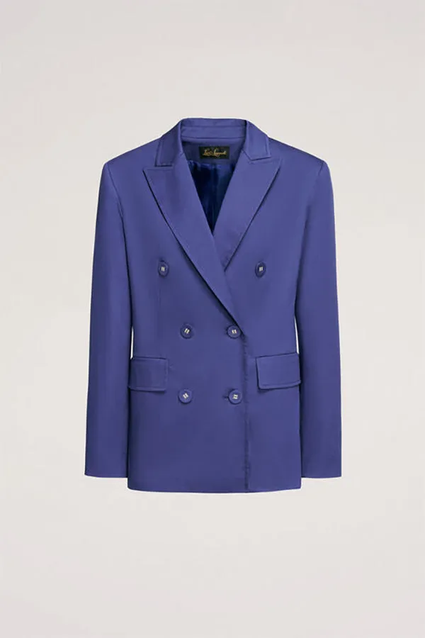 Luisa Spagnoli VIVACITA BLUETTE DOUBLE-BREASTED JACKET