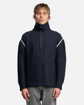 Maison Margiela Denim Elbow Patch Pullover in Navy