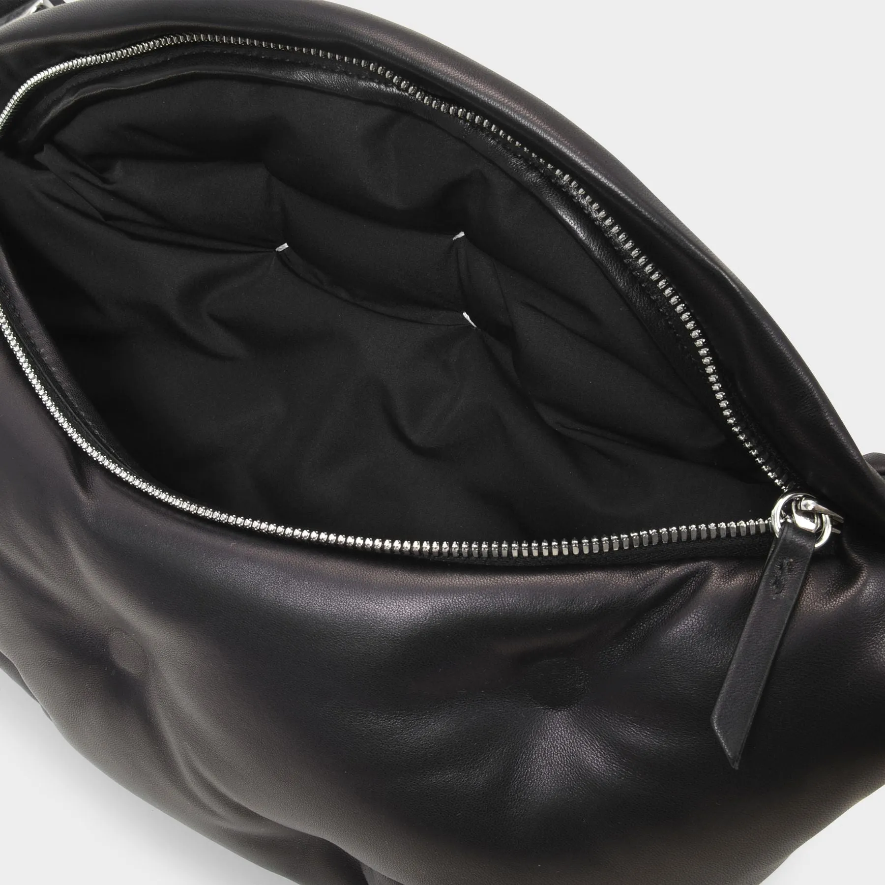 Maison Margiela  Glam Slam Belt Bag in Black Leather