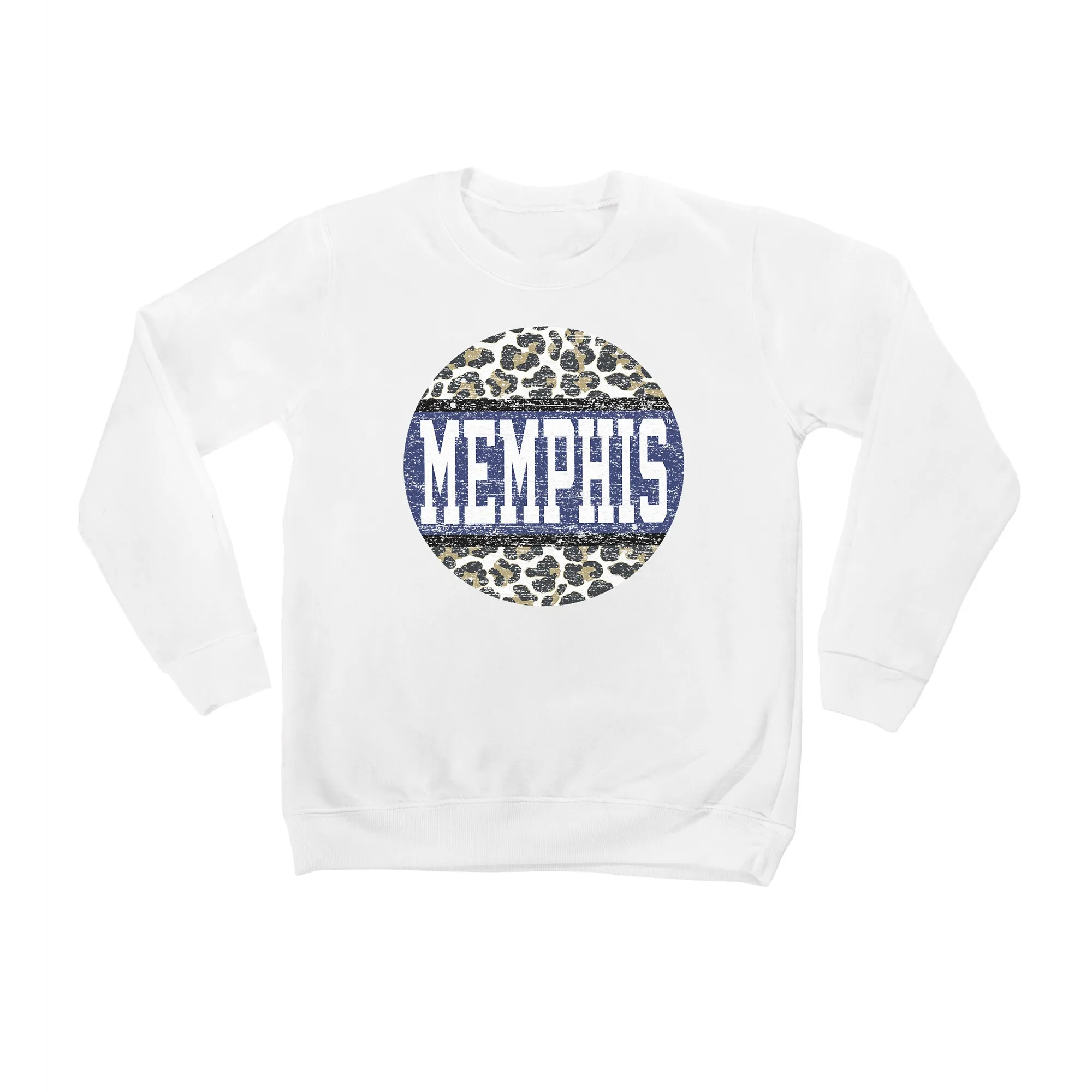 Memphis Tigers Youth White Scoop & Score Pullover Sweatshirt