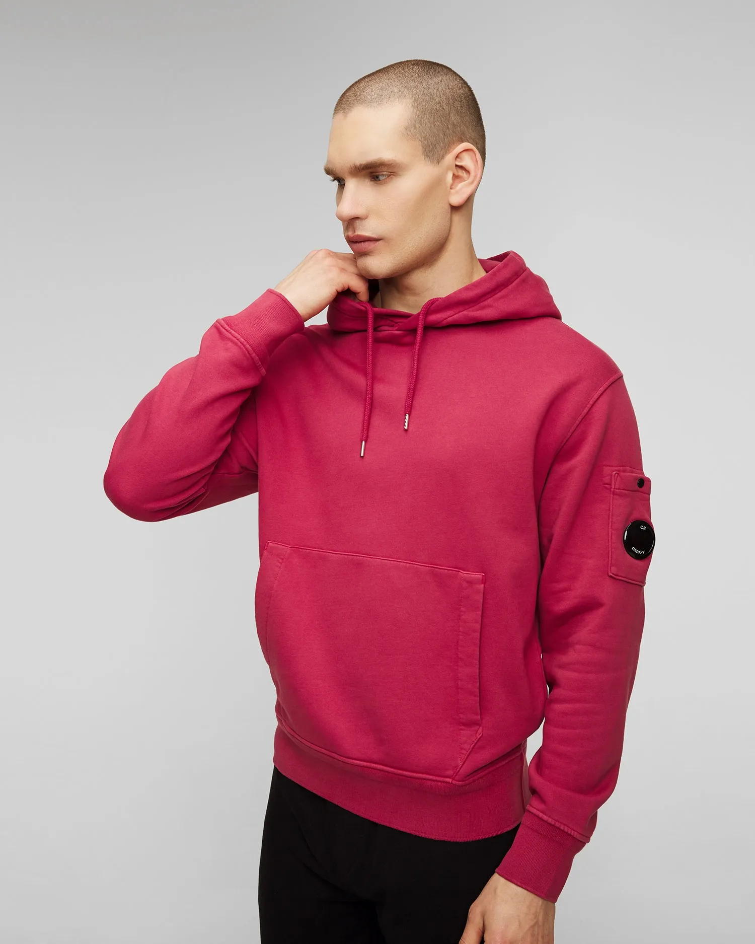 Men's pink hoodie C.P. Company 16cmss099a110044r-577