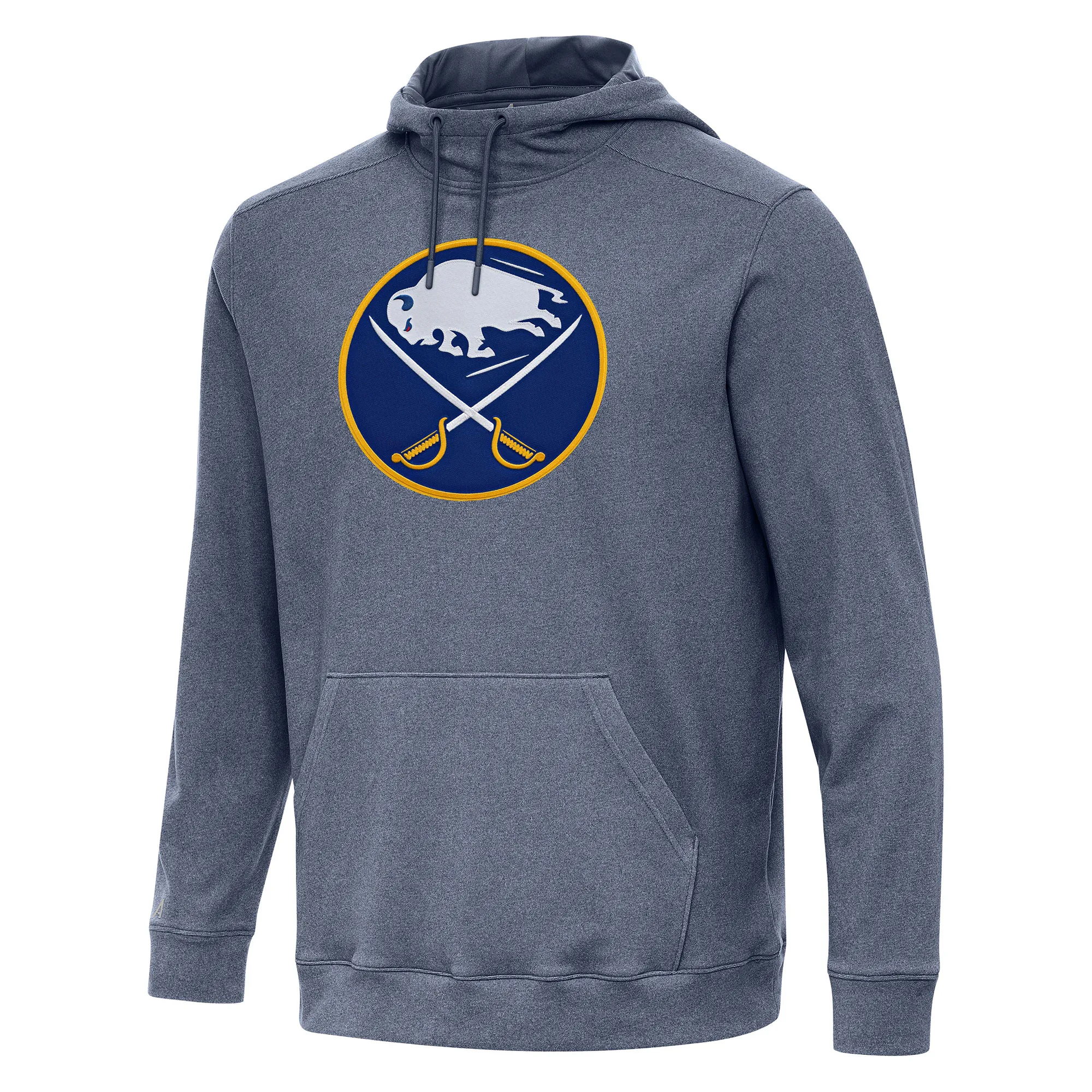 Men's Buffalo Sabres Antigua Heather Navy Cloud Pullover Hoodie