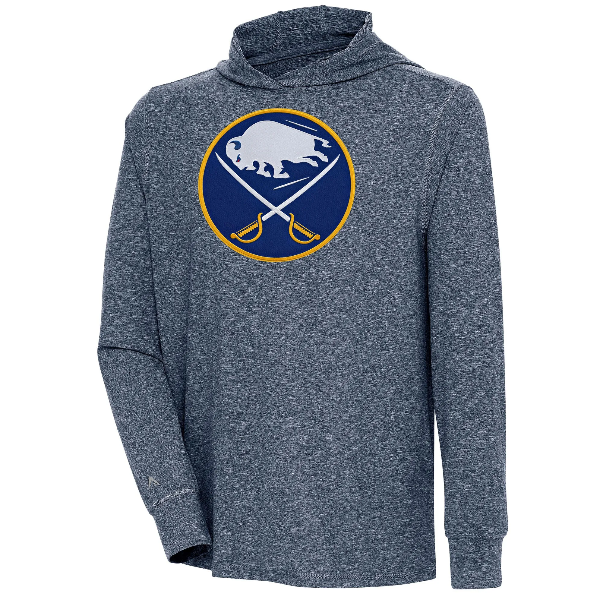 Men's Buffalo Sabres  Antigua Heather Navy Saga Pullover Hoodie