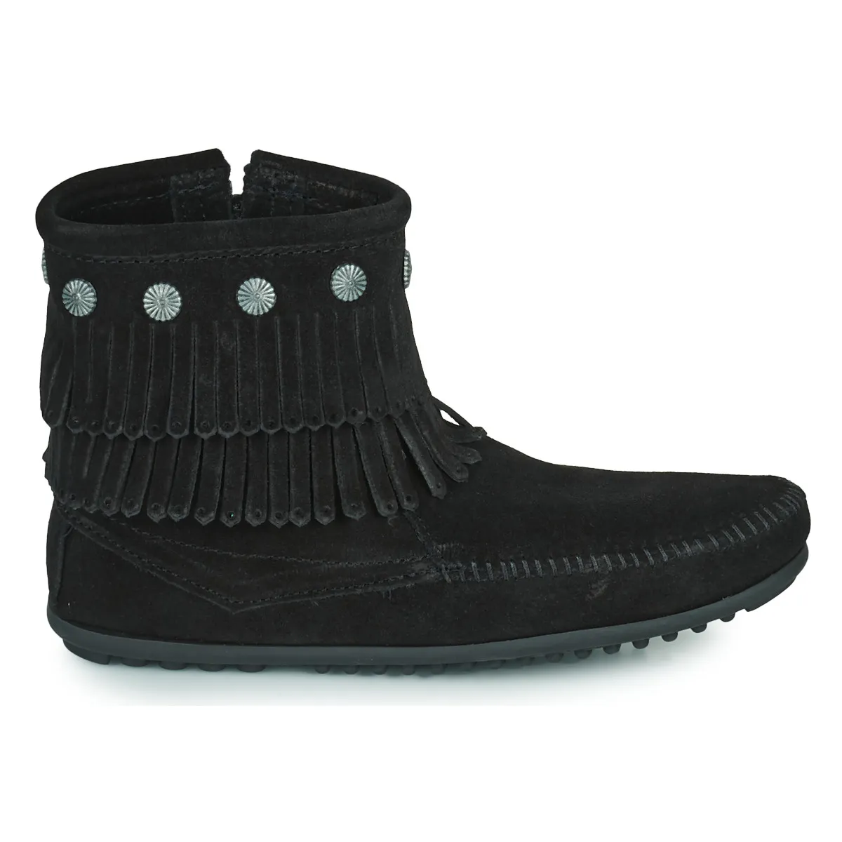 Minnetonka DOUBLE FRINGE SIDE ZIP BOOT