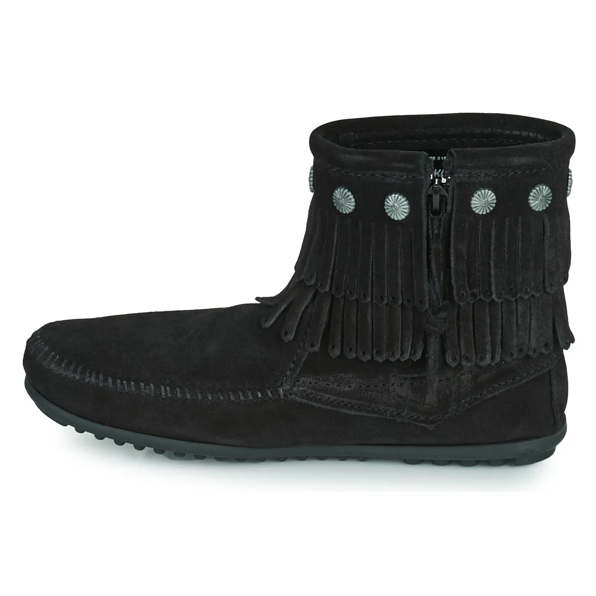 Minnetonka DOUBLE FRINGE SIDE ZIP BOOT