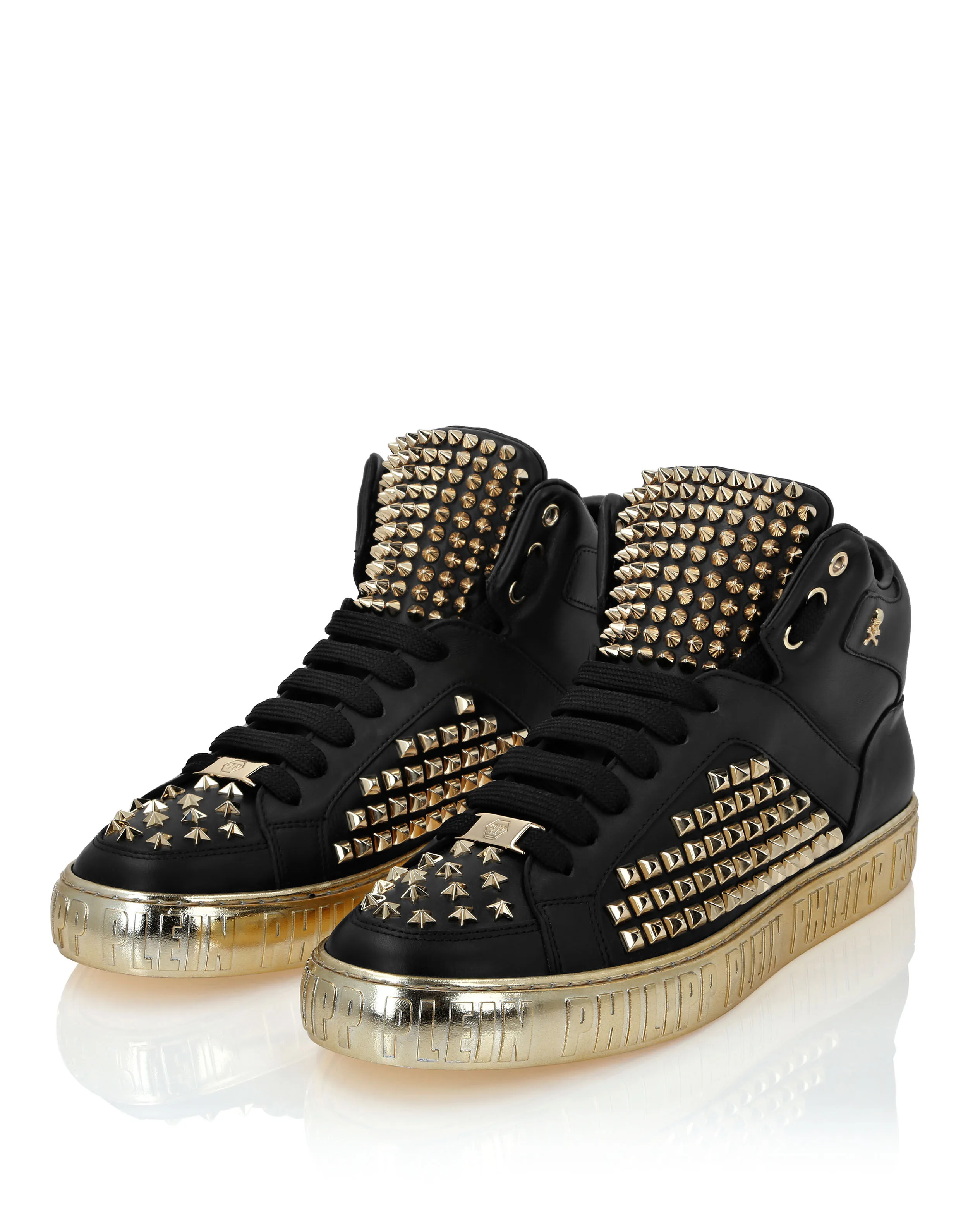 Nappa Leather Mid-Top Sneakers Studs