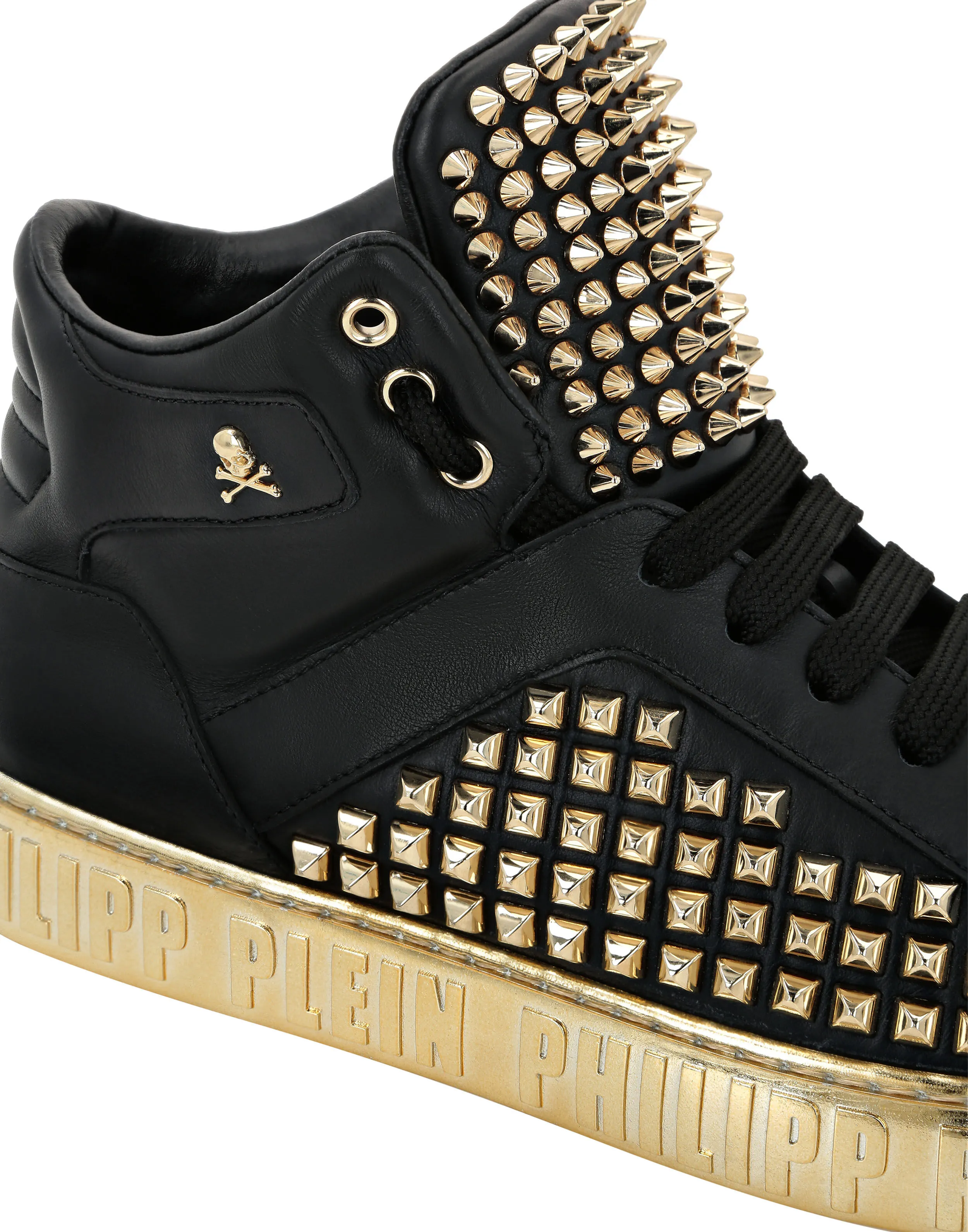 Nappa Leather Mid-Top Sneakers Studs