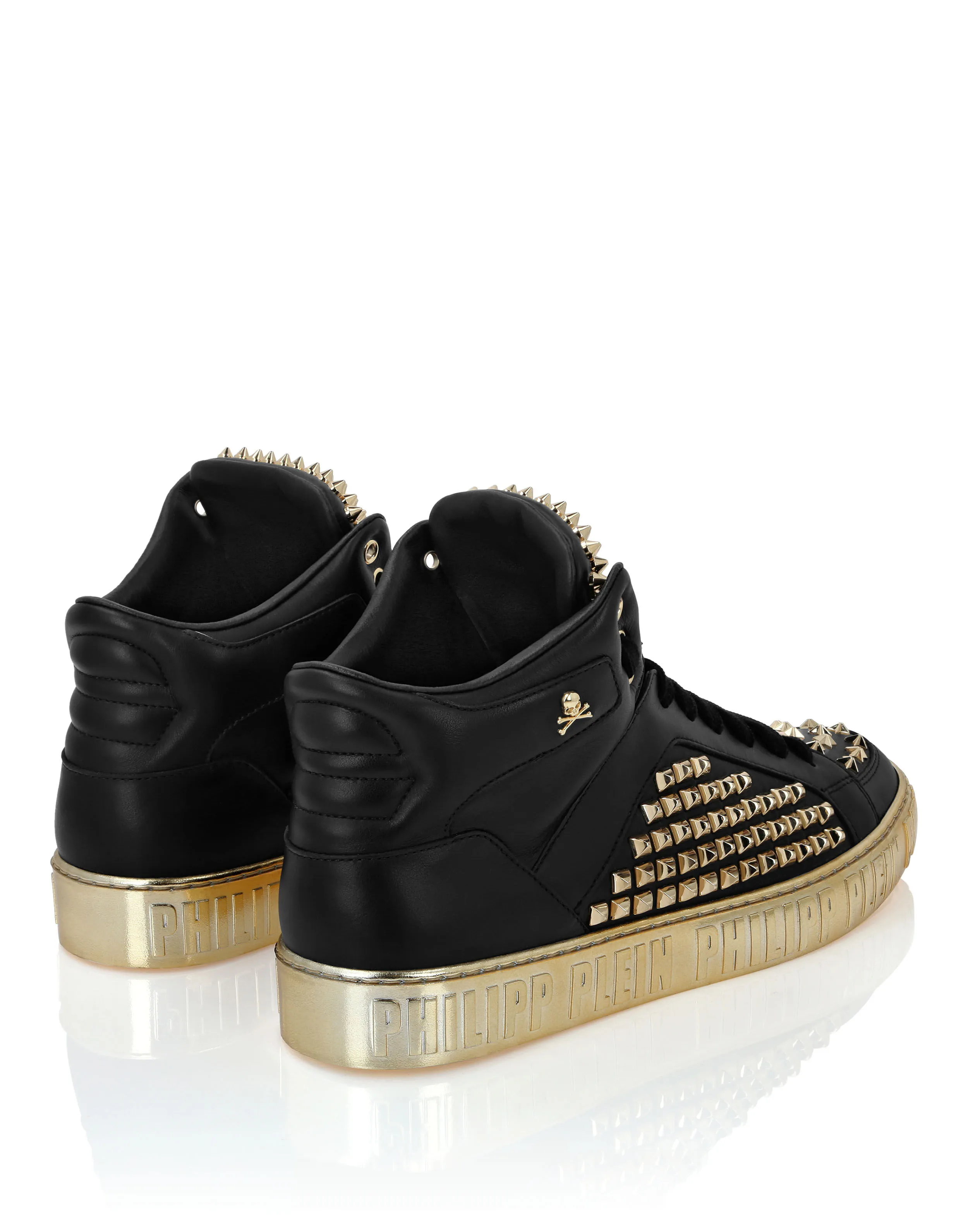 Nappa Leather Mid-Top Sneakers Studs