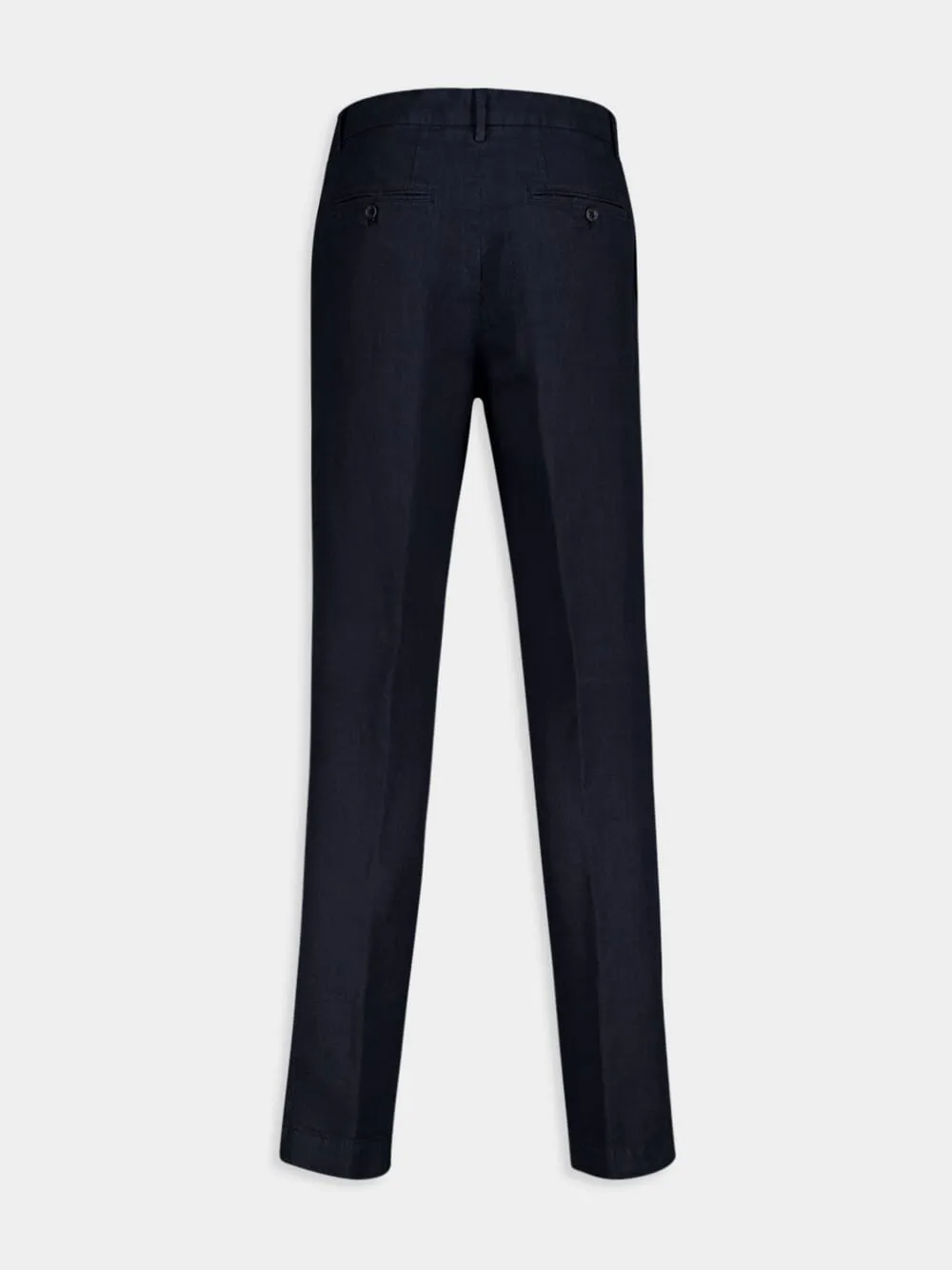 Navy Linen Trousers