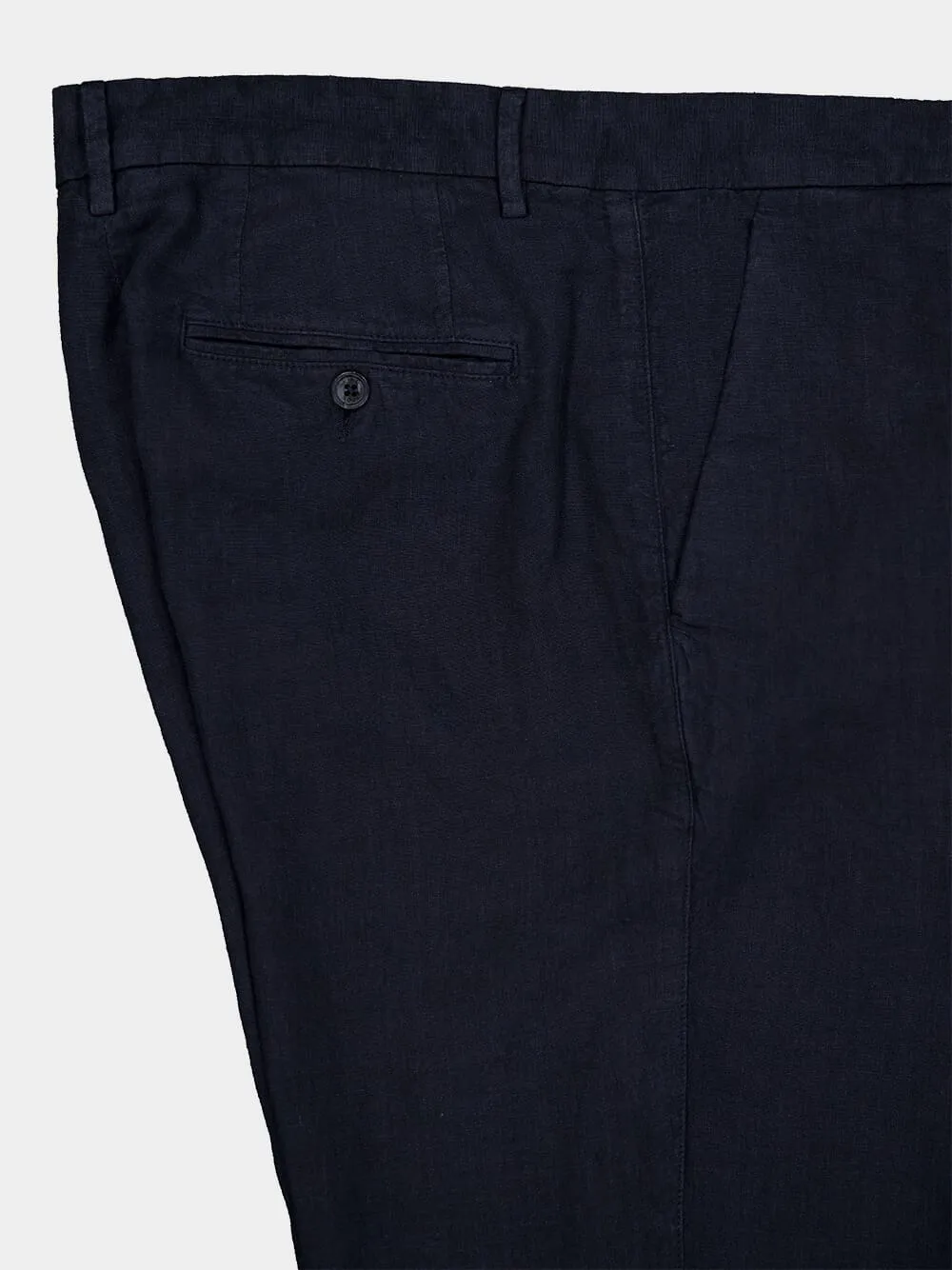 Navy Linen Trousers