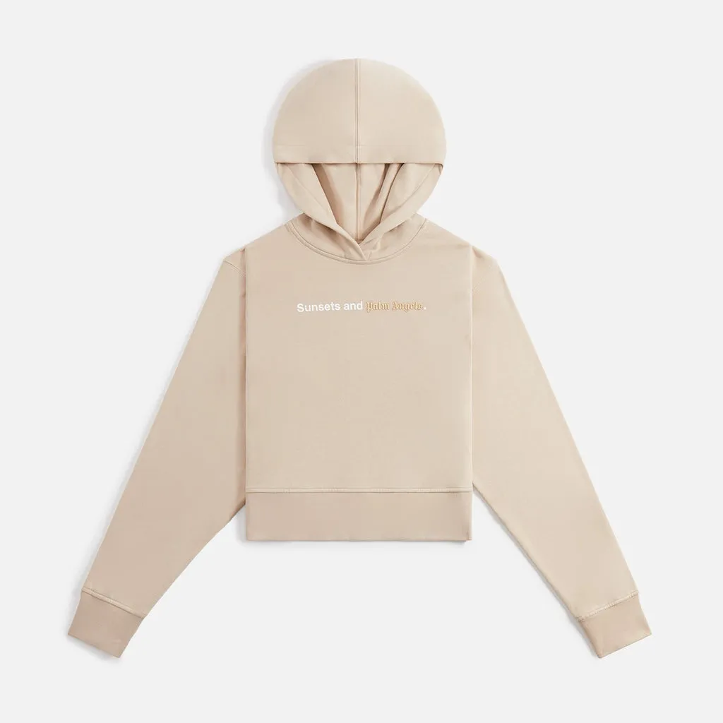 Palm Angels Senset Fitted Hoodie - Beige