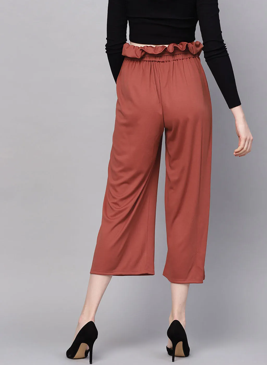 Paper Bag Culotte With Belt