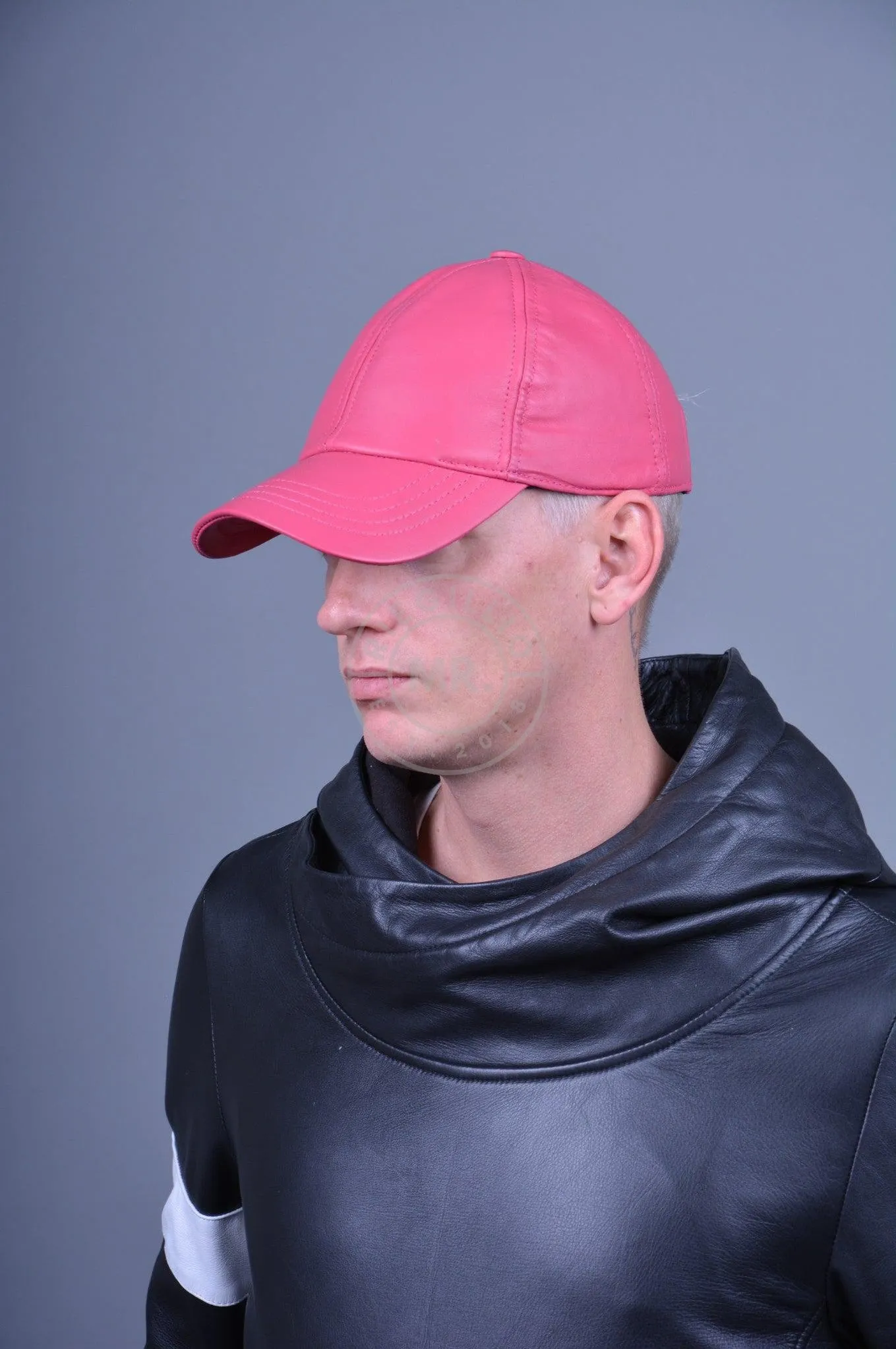 Pink Leather Cap