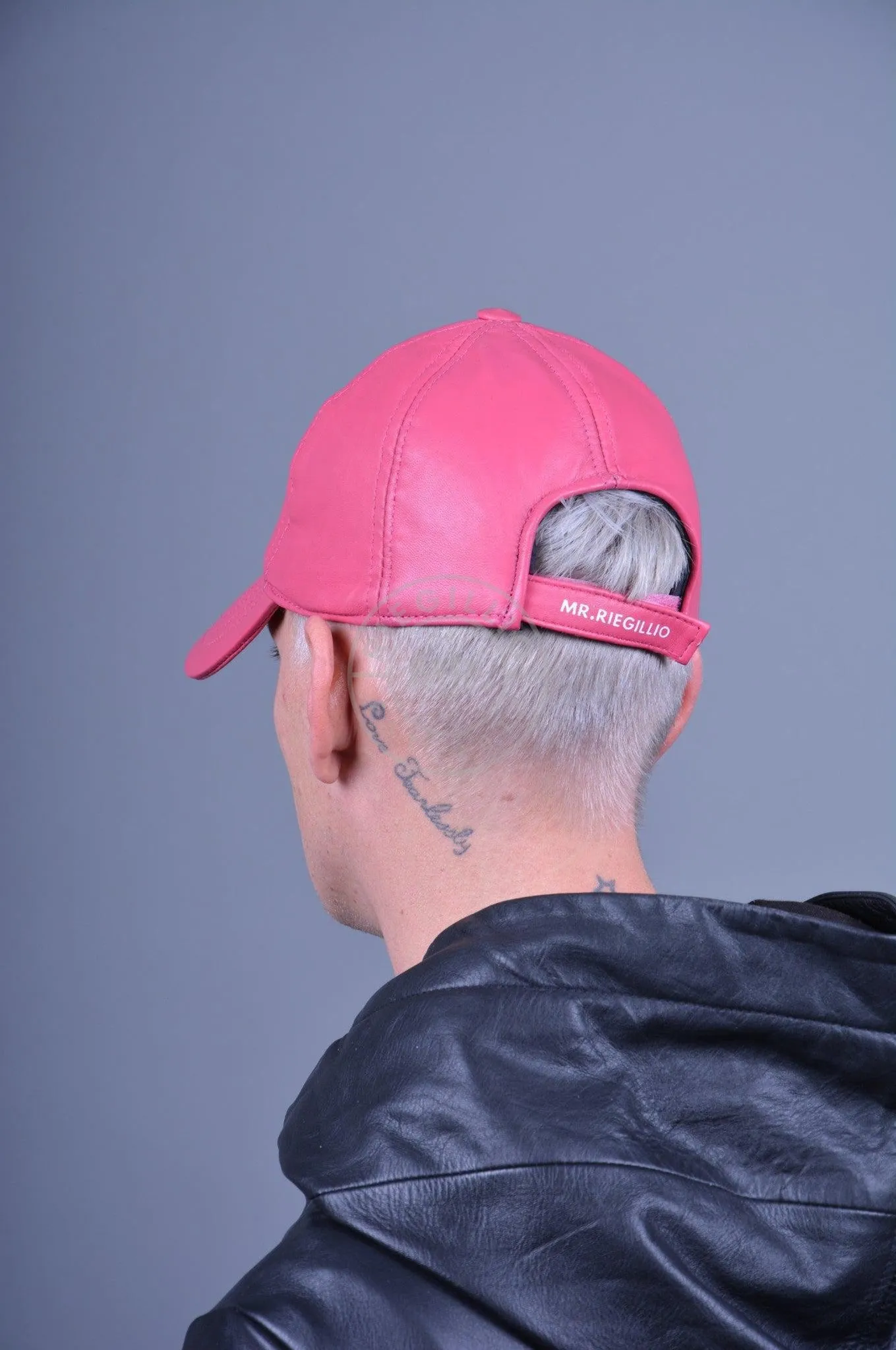 Pink Leather Cap