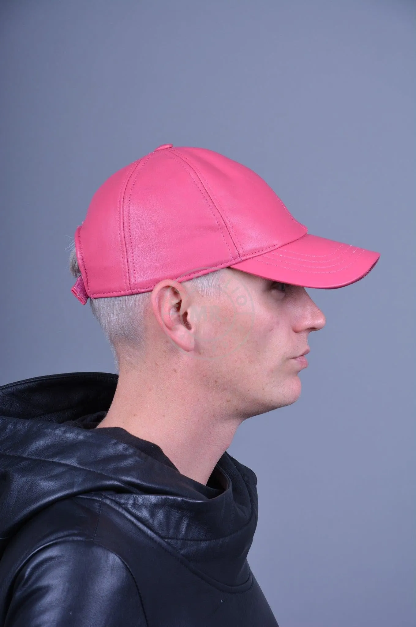 Pink Leather Cap