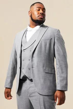 Plus Single Breasted Slim Suit Jacket