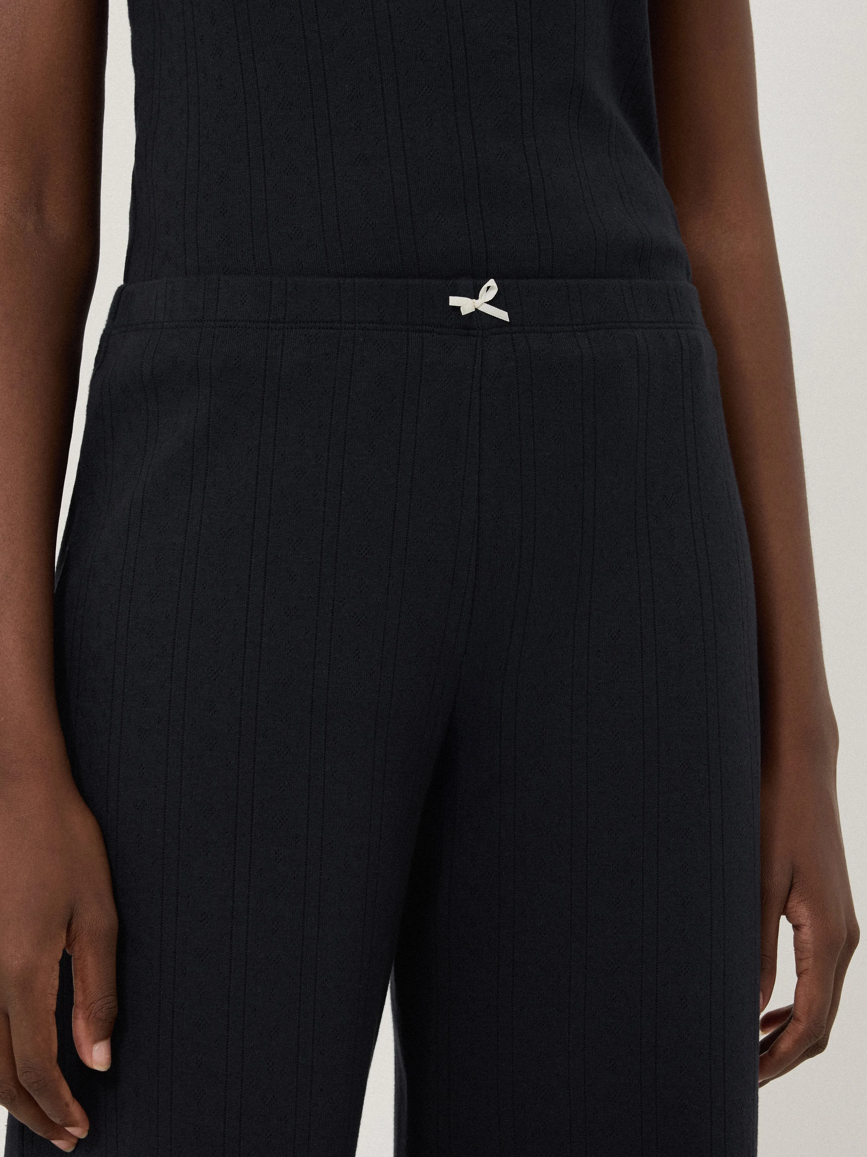 Pointelle Pyjama Trousers | Navy