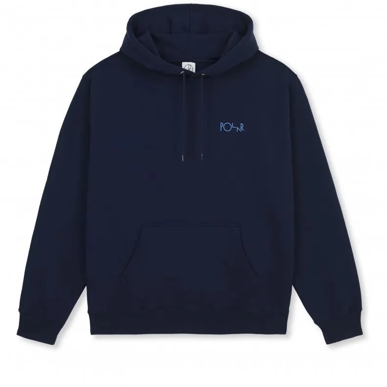 Polar Skate Co. Dave Stroke Logo Pullover Hooded Sweatshirt (Dark Blue)