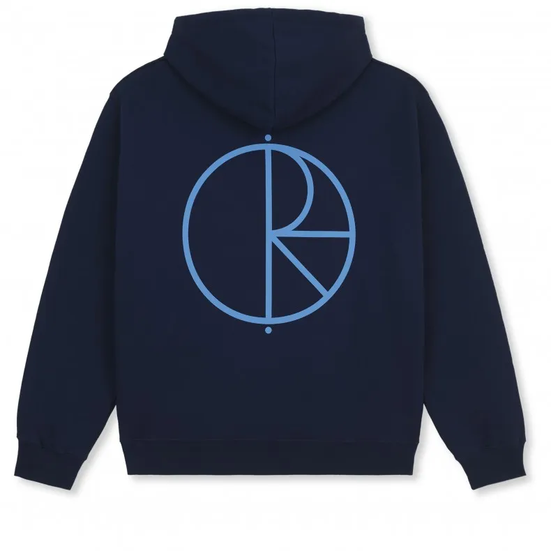 Polar Skate Co. Dave Stroke Logo Pullover Hooded Sweatshirt (Dark Blue)