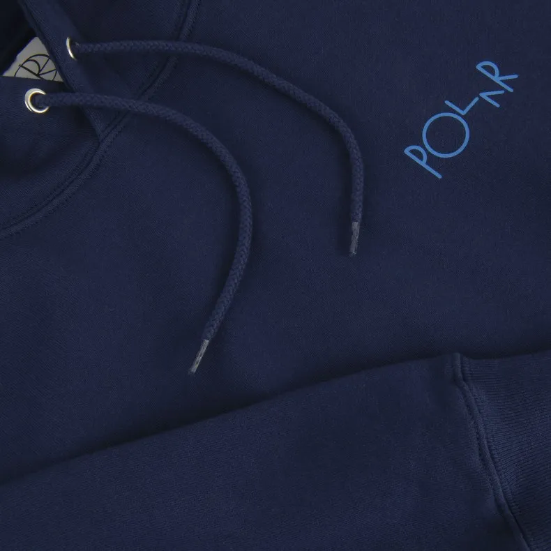 Polar Skate Co. Dave Stroke Logo Pullover Hooded Sweatshirt (Dark Blue)