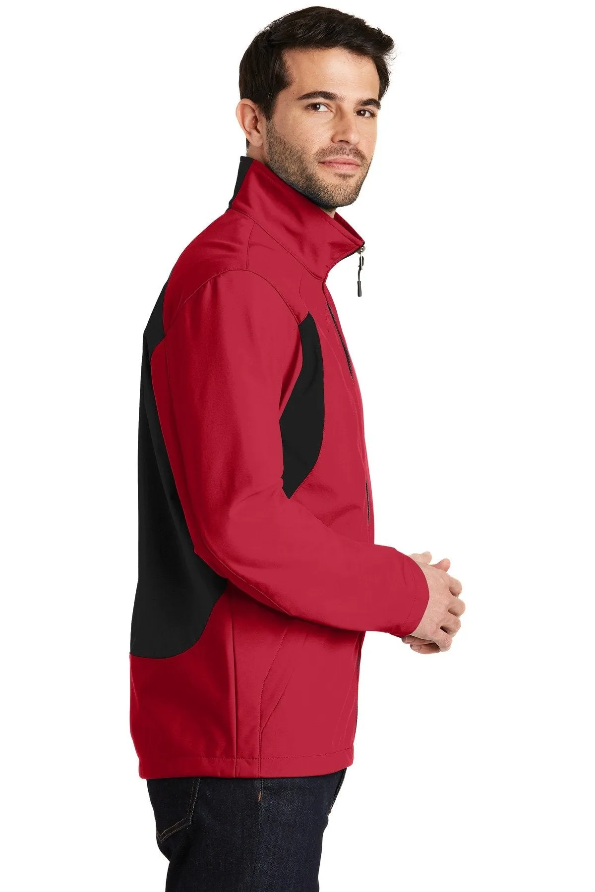 Port Authority Back-Block Soft Shell Jacket J336 Rich Red/ Black