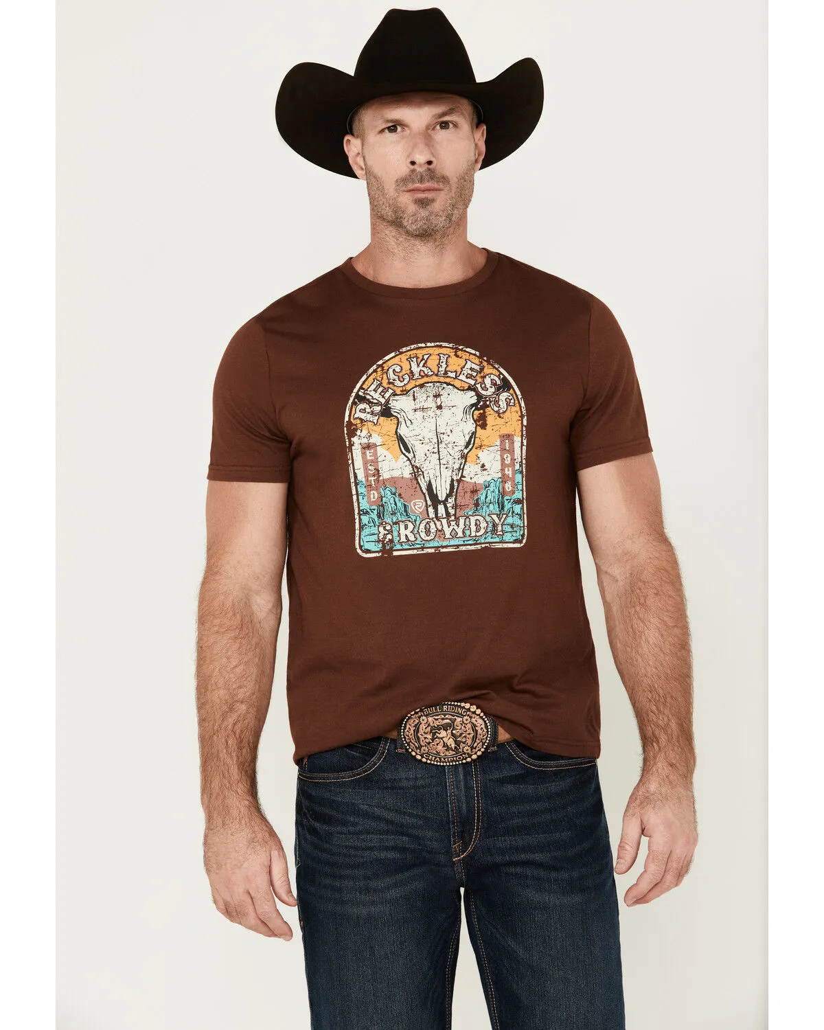 Product Name:  Rock & Roll Denim Men's Boot Barn Exclusive Reckless & Rowdy Short Sleeve Graphic T-Shirt