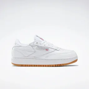 REEBOK WOMENS CLUB C DOUBLE - WHITE/GUM