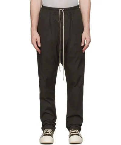 Rick Owens Gray Porterville Drawstring Long Trousers