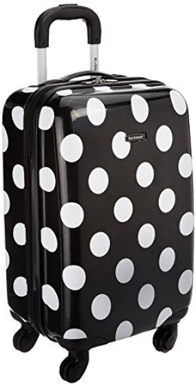 Rockland Luggage 20 Inch Carry On, Black Dot, Medium