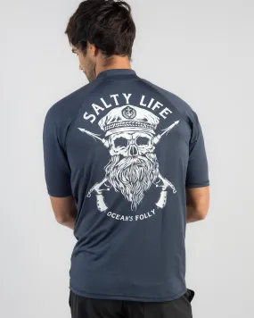 Salty Life Overboard Short Sleeve Rash Vest