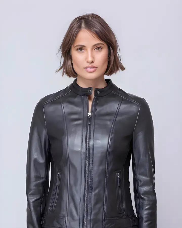 Shadow Rider Moto Black Leather Jacket