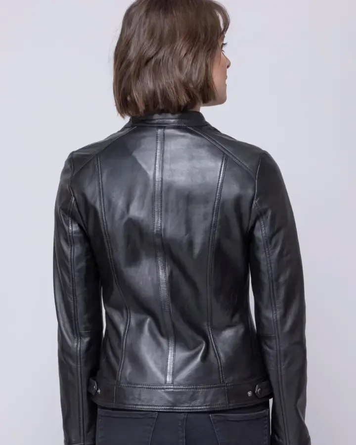 Shadow Rider Moto Black Leather Jacket