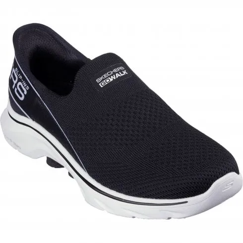 Skechers GO WALK 7 - Mia | Black/White | Womens Slip Ins Trainers