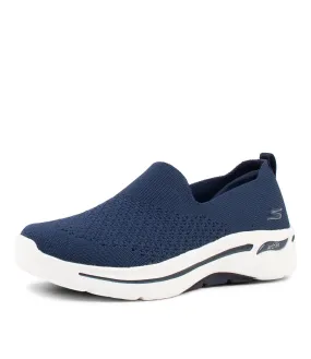 SKECHERS Go Walk Arch Fit Navy Smooth Sneakers