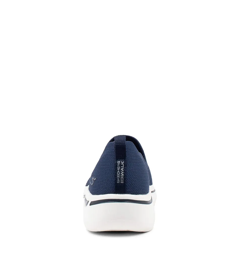 SKECHERS Go Walk Arch Fit Navy Smooth Sneakers