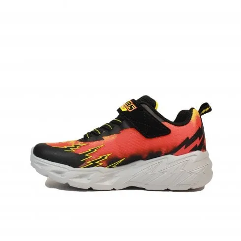 Skechers Light Storm 2.0 | Black/Red | Childrens Light Up Trainers