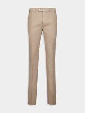 Slim-Fit Cotton Gabardine Trousers