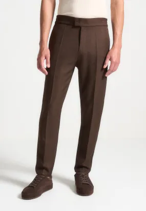 Slim Fit Tailored Trousers - Brown