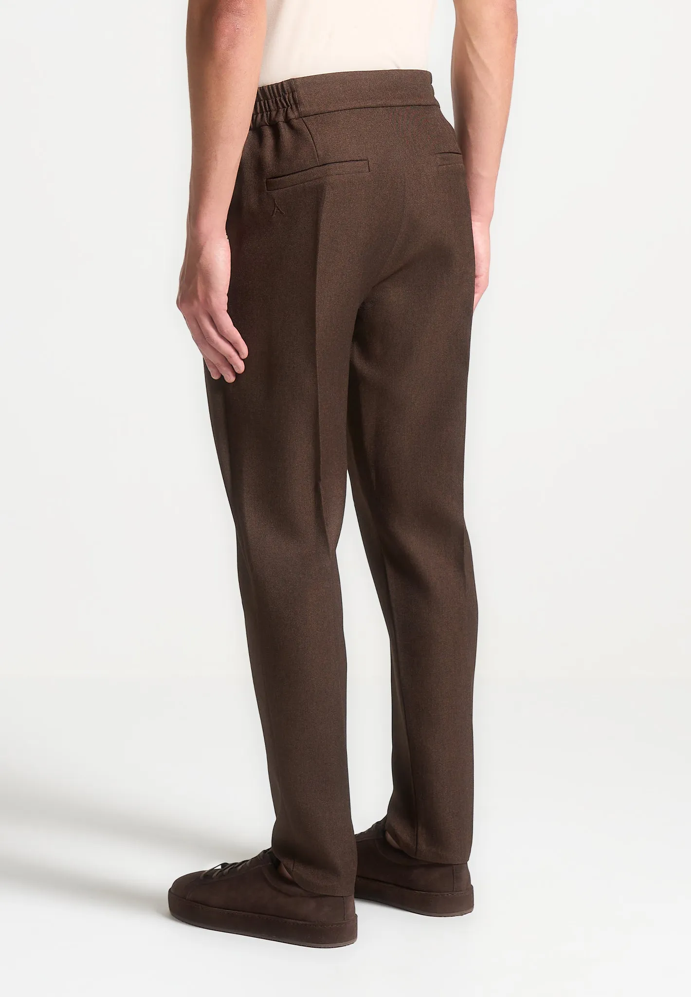 Slim Fit Tailored Trousers - Brown