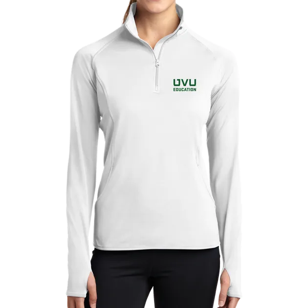 Sport-Tek Ladies Sport-Wick Stretch 1/2-Zip Pullover - UVU Education