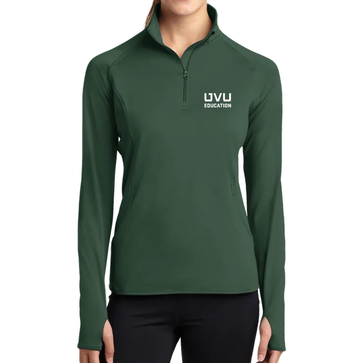 Sport-Tek Ladies Sport-Wick Stretch 1/2-Zip Pullover - UVU Education