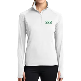 Sport-Tek Ladies Sport-Wick Stretch 1/2-Zip Pullover - UVU Education