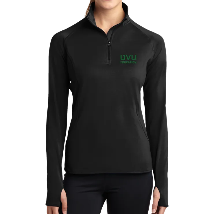 Sport-Tek Ladies Sport-Wick Stretch 1/2-Zip Pullover - UVU Education