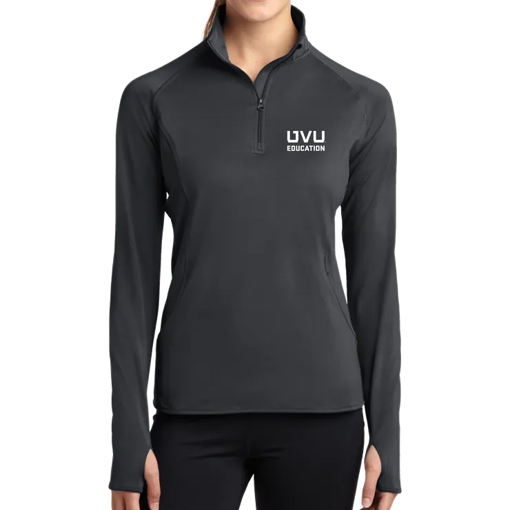 Sport-Tek Ladies Sport-Wick Stretch 1/2-Zip Pullover - UVU Education