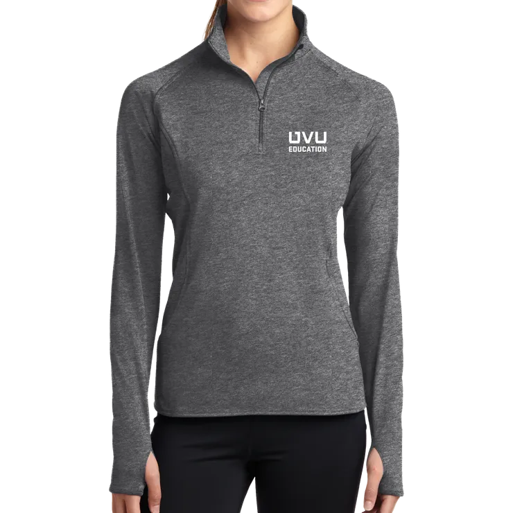 Sport-Tek Ladies Sport-Wick Stretch 1/2-Zip Pullover - UVU Education